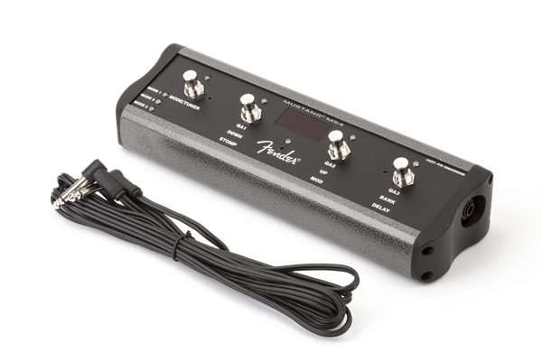 Fender 4-Button Footswitch: Preset Up Down, Quick Access, Effects On/Off, or Tap Tempo, with 1/4" Jack