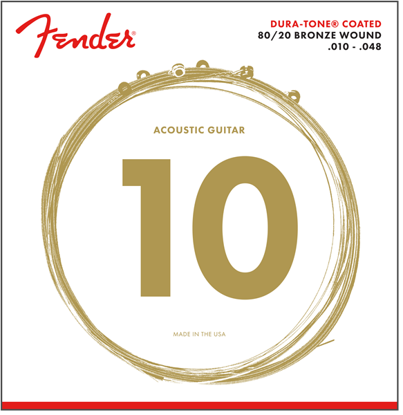 Fender Dura-Tone 880XL 80/20 Coated 10-48 Acoustic Guitar Strings
