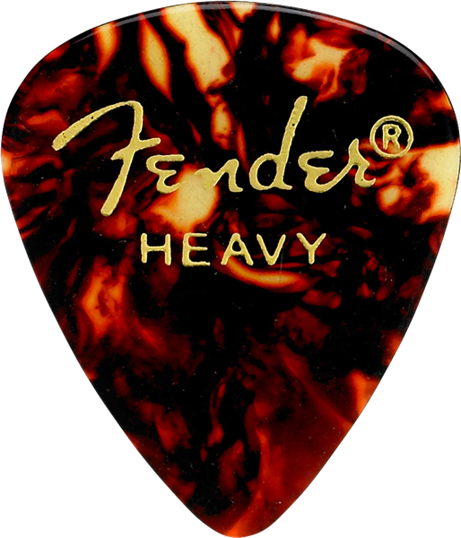 Fender Classic Celluloid Plectrums, Tortoise Shell, 351 Shape, Heavy, (12 Pack)