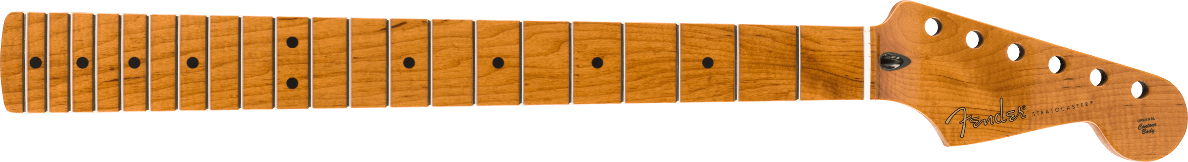 Fender Roasted Maple Stratocaster Neck, 21 Narrow Tall Frets, 9.5", Maple, C Shape