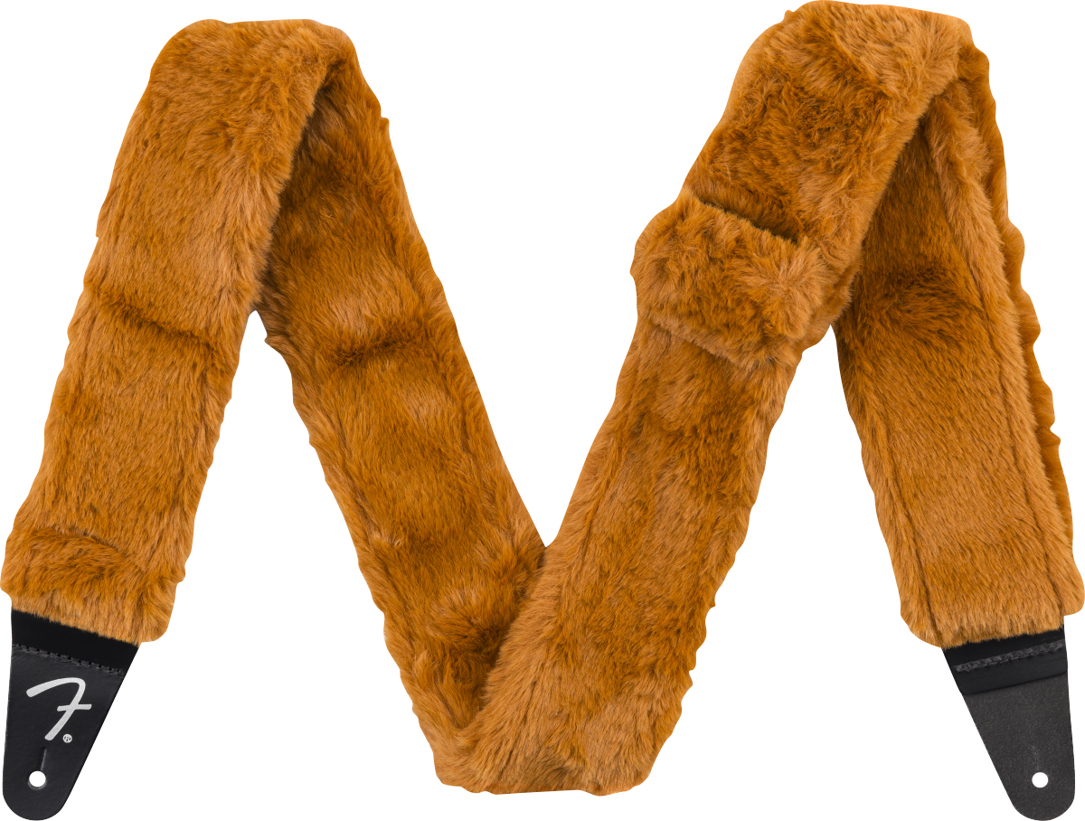 Fender Poodle Plush Strap, Rust, 2"