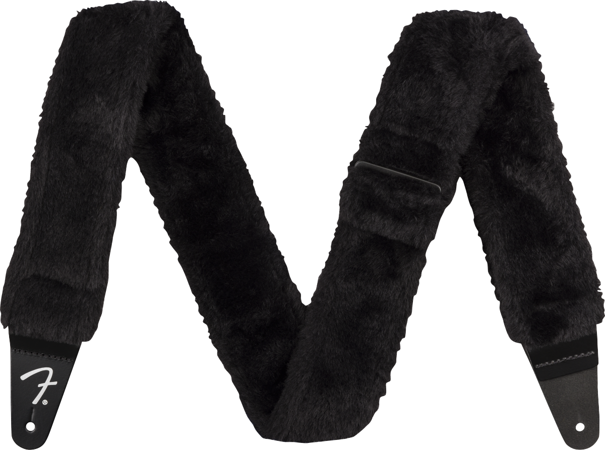 Fender Poodle Plush Strap, Black 2"