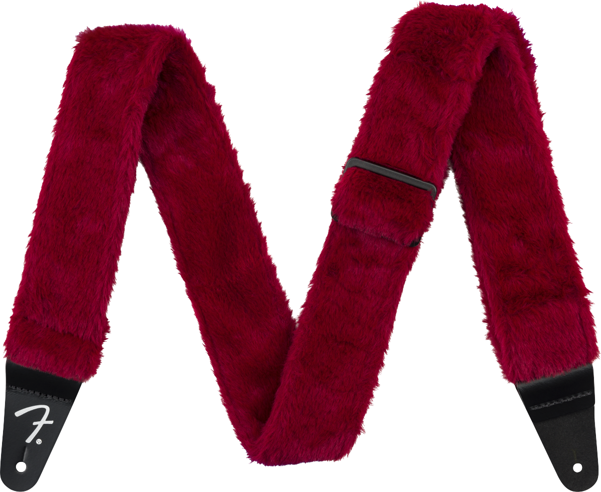 Fender Poodle Plush Strap, Red, 2"
