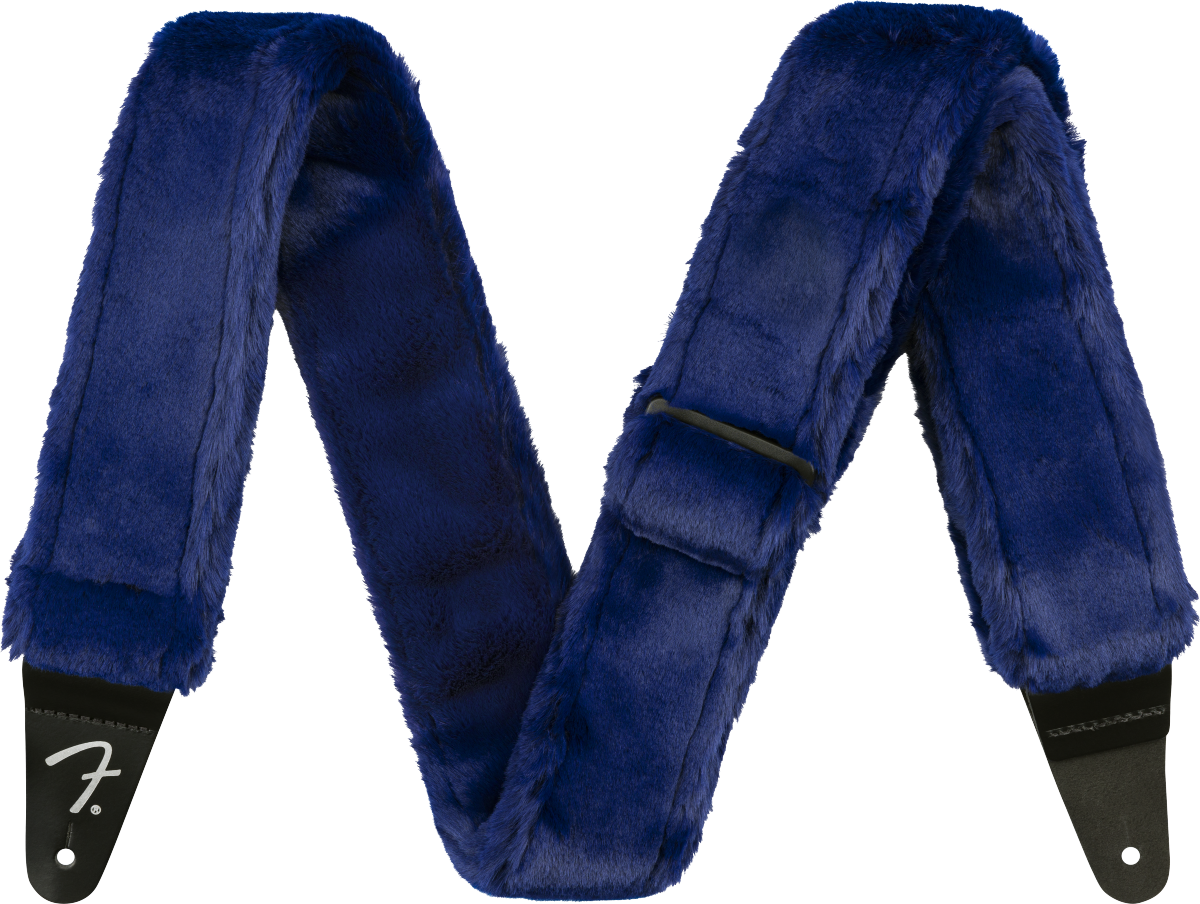 Fender Poodle Plush Strap, Blue, 2"