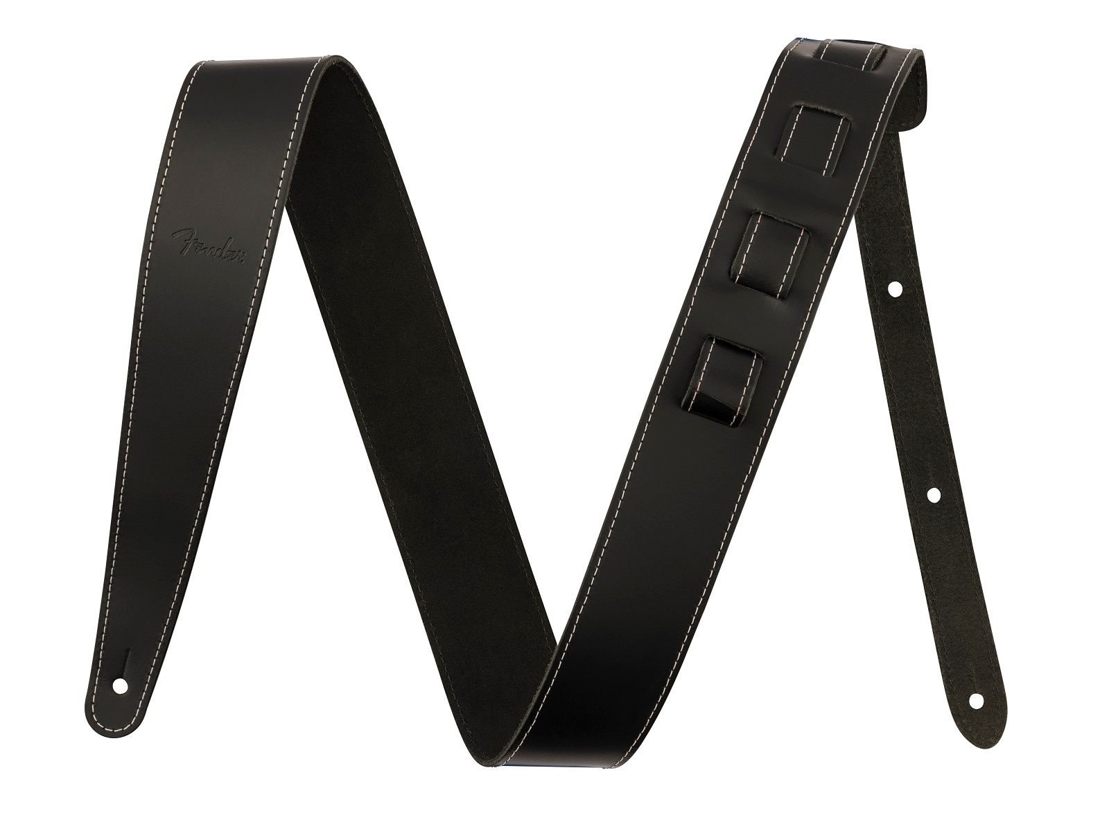 Fender 2" Essentials Leather Strap, Black