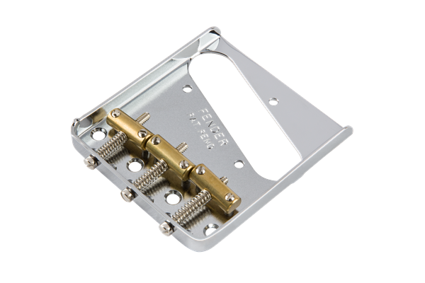 Fender 3-Saddle American Vintage Telecaster Bridge Assembly with Brass Saddles - Chrome