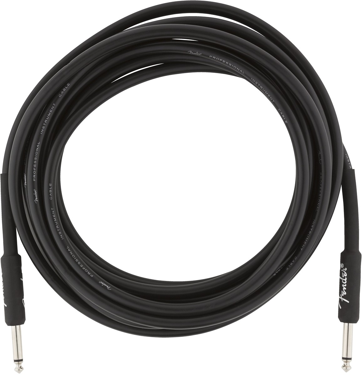 Fender Professional Series Instrument Cable, Straight/Straight, 15', Black
