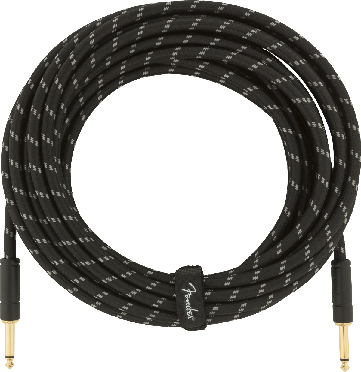 Fender Deluxe Series Instrument Cable, Straight/Straight, 25', Black Tweed