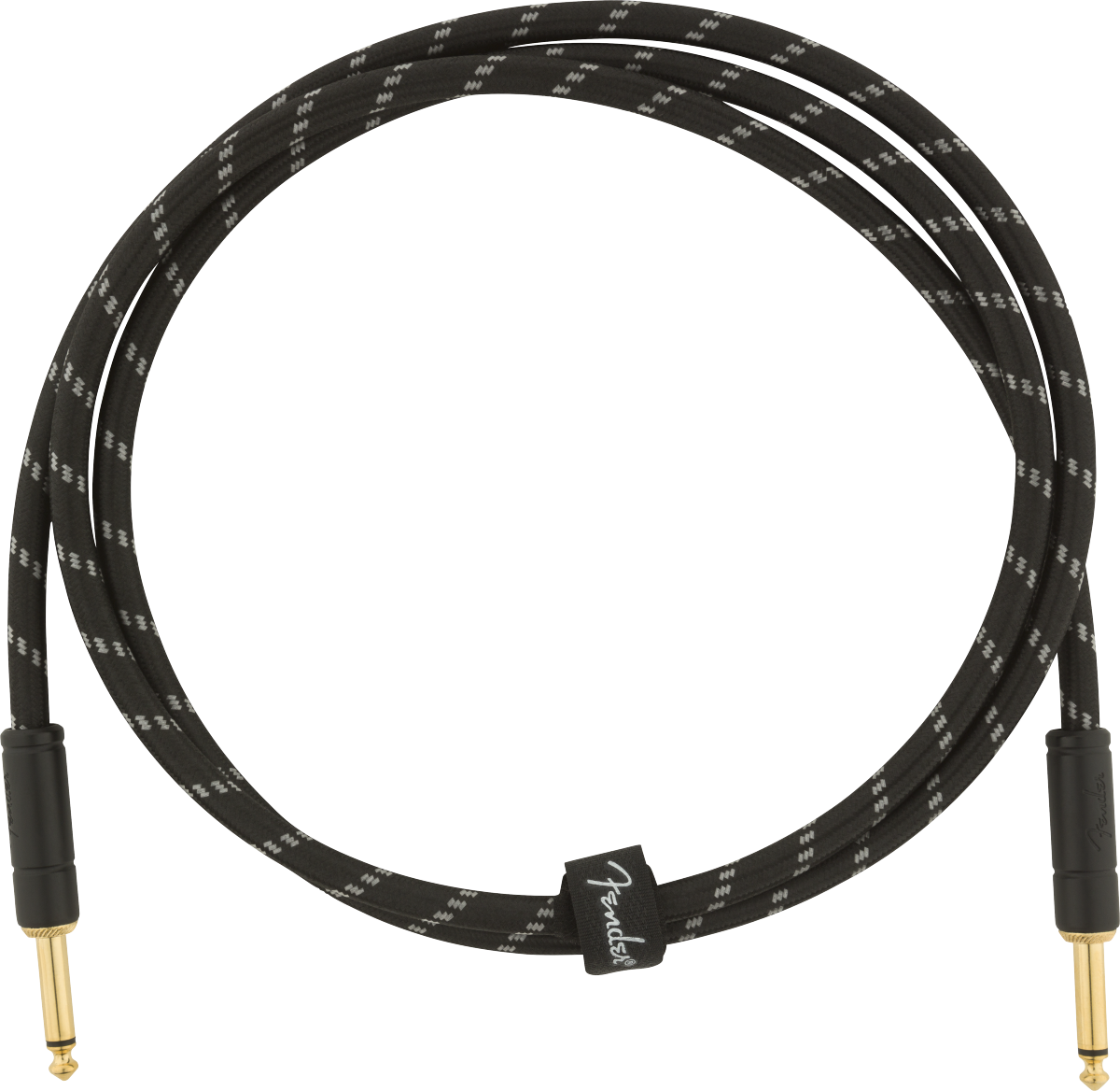 Fender Deluxe Series Instruments Cable, Straight/Straight, 5', Black Tweed