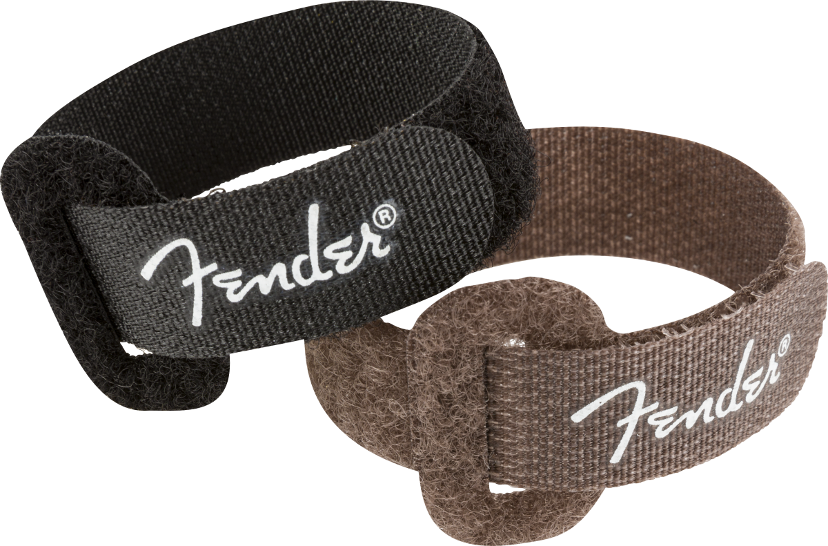 Fender Cable Ties, 7", Black and Brown (6 Pack)