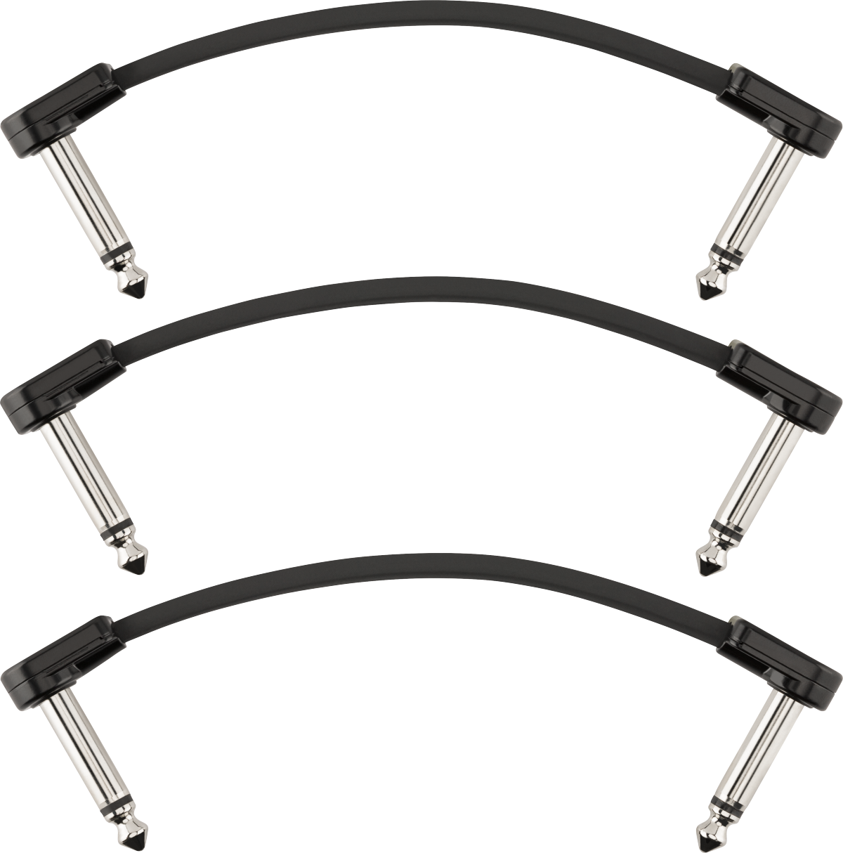 Fender Blockchain 4" Patch Cable, 3-pack, Angle/Angle
