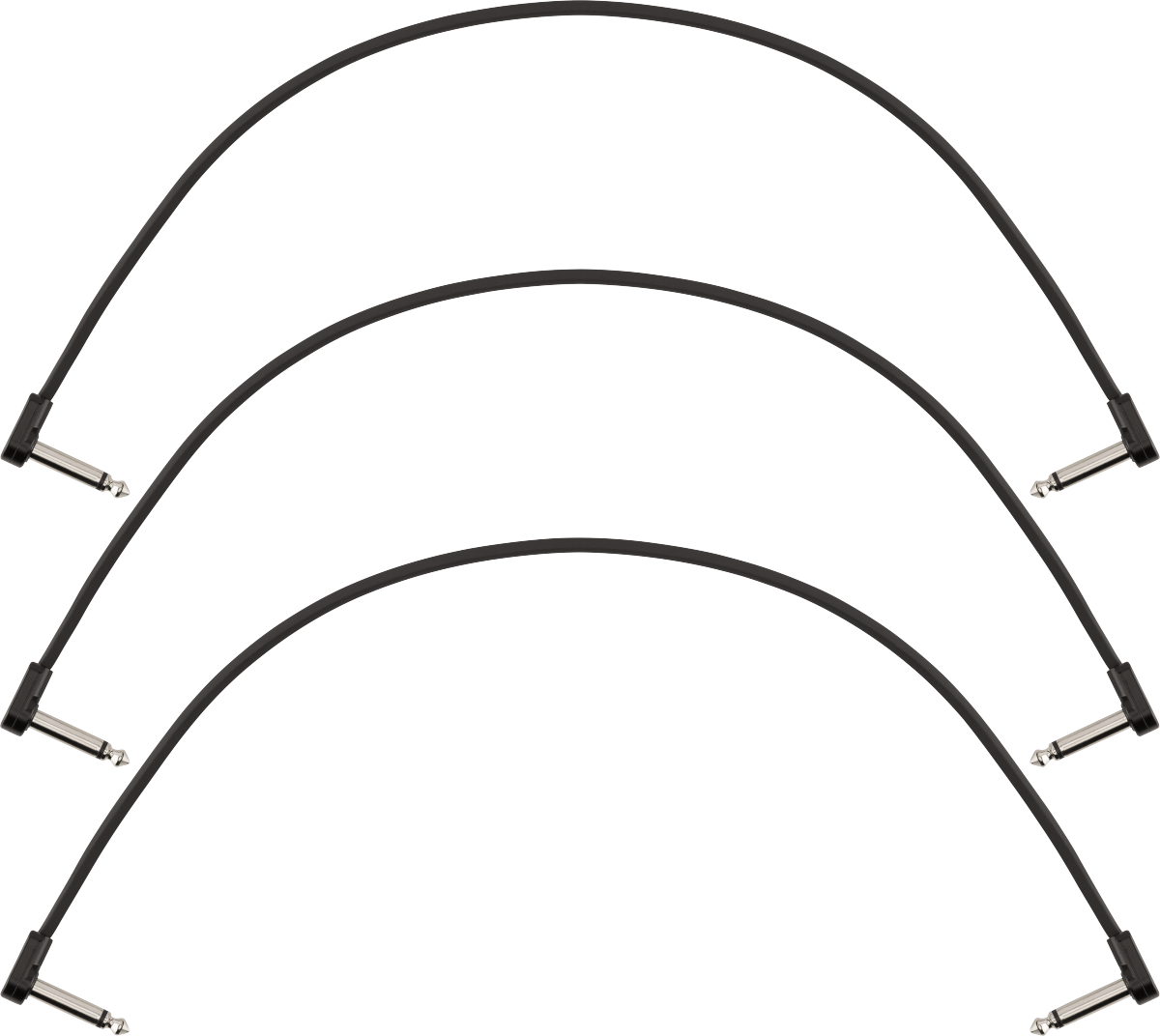 Fender Blockchain 16" Patch Cable, 3-pack, Angle/Angle