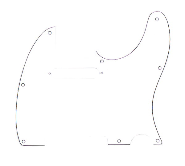 Fender Pickguard for Telecaster, 8-Hole Mount, White, 3-Ply