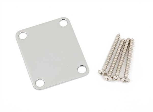 Fender 4-Bolt Vintage-Style Neck Plate "Plain" (No Serial Number or Logo) (Chrome)