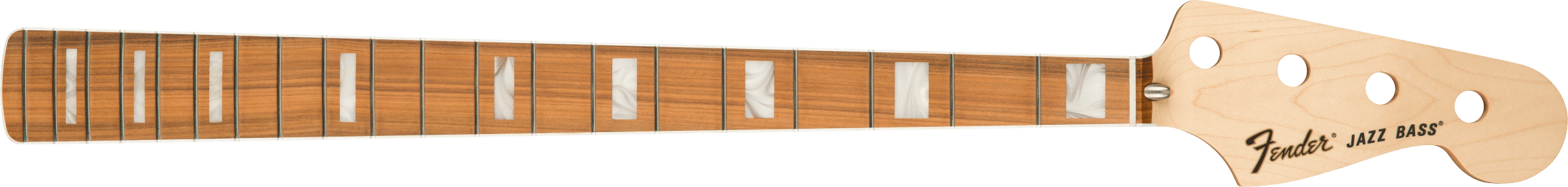 Fender Classic Series 70's Jazz Bass Neck, 20 Medium Jumbo Frets, Block Inlay, Pau Ferro