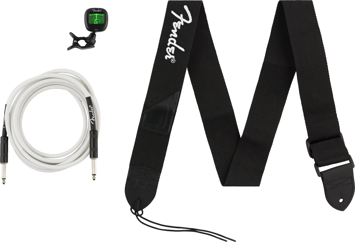 Fender Accessories Bundle Pack (Cable, Tuner, Strap)