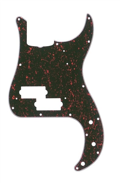 Fender Pickguard, Precision Bass (with Truss Rod Notch), 13-Hole Vintage Mount, Tortoise Shell, 4-Ply