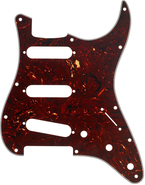 Fender Pickguard, Stratocaster S/S/S, 11-Hole Mount, Tortoise Shell, 4-Ply