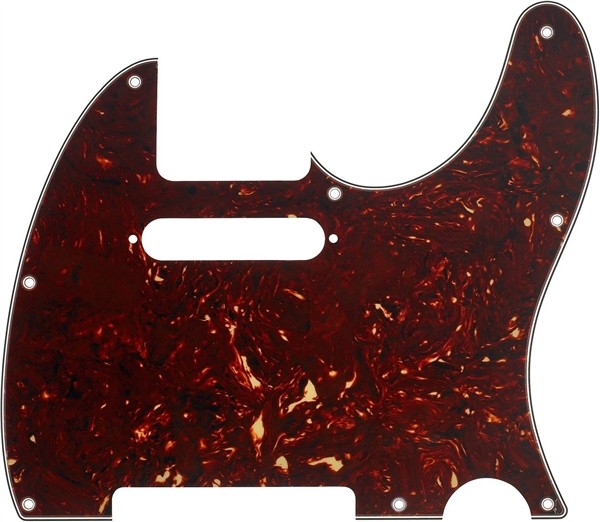 Fender Pickguard, Telecaster 8-Hole Mount, Tortoise Shell, 4-Ply