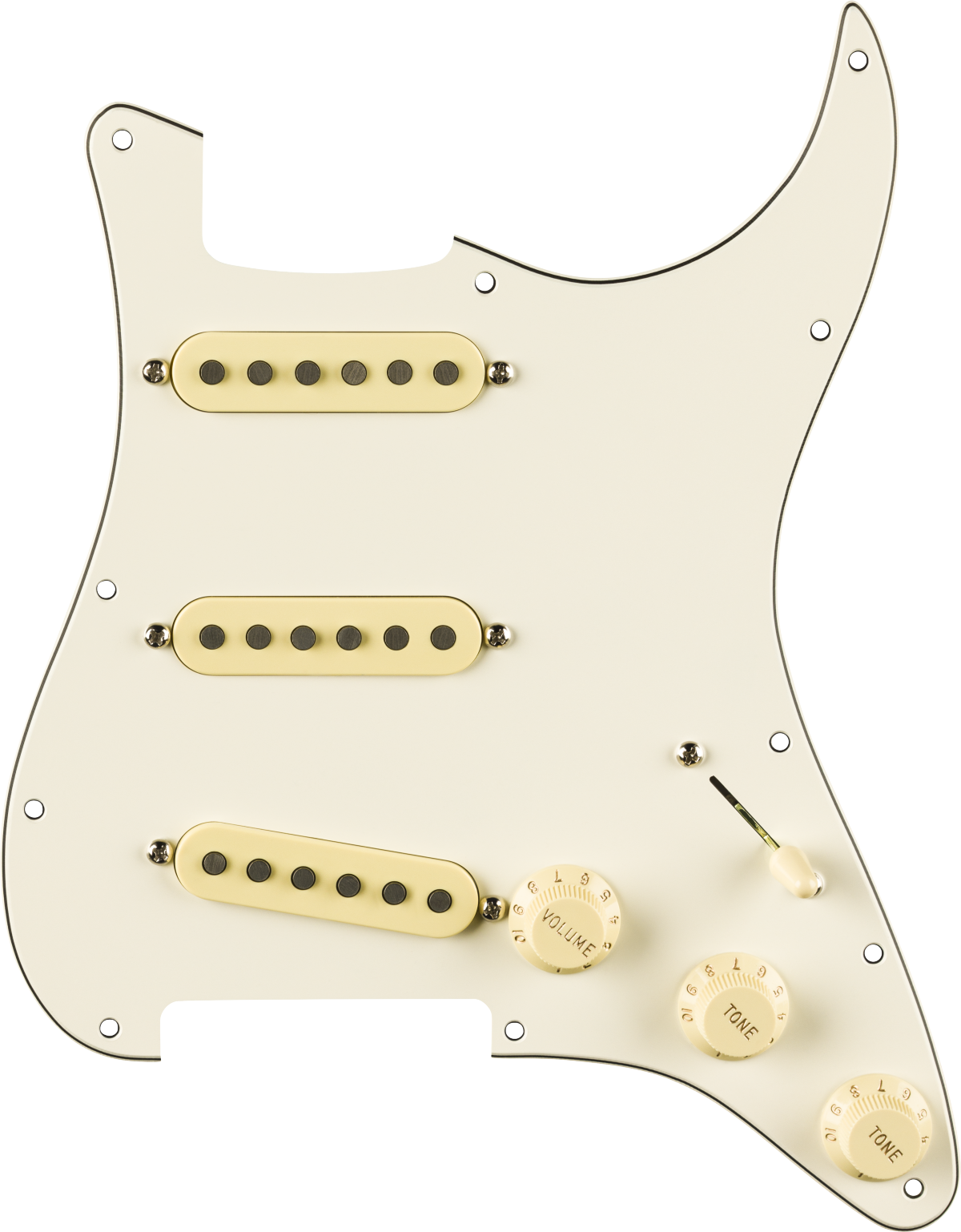 Fender Pre-Wired Strat Pickguard, Eric Johnson Signature, Parchment 11 Hole PG