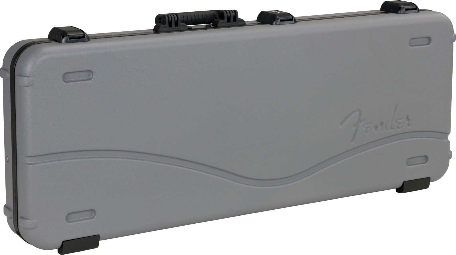 Fender Deluxe Moulded Strat/Tele Case, Silver/Blue