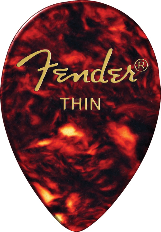 Fender Classic Celluloid Picks, 358 Shape - 12 Pack