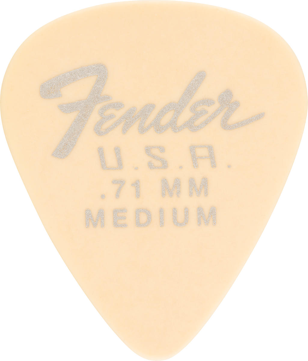 Fender Dura-Tone Plectrums 351 Shape, .71, Olympic White, 12-Pack