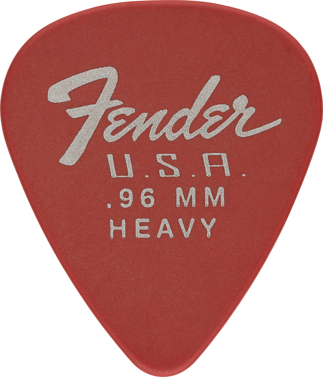 Fender Dura-Tone Plectrums, 351 Shape 0.96mm Fiesta Red (12-Pack)