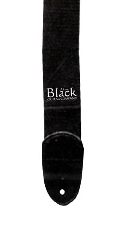 Adam Black 2 Inch Nylon Guitar Strap - Black