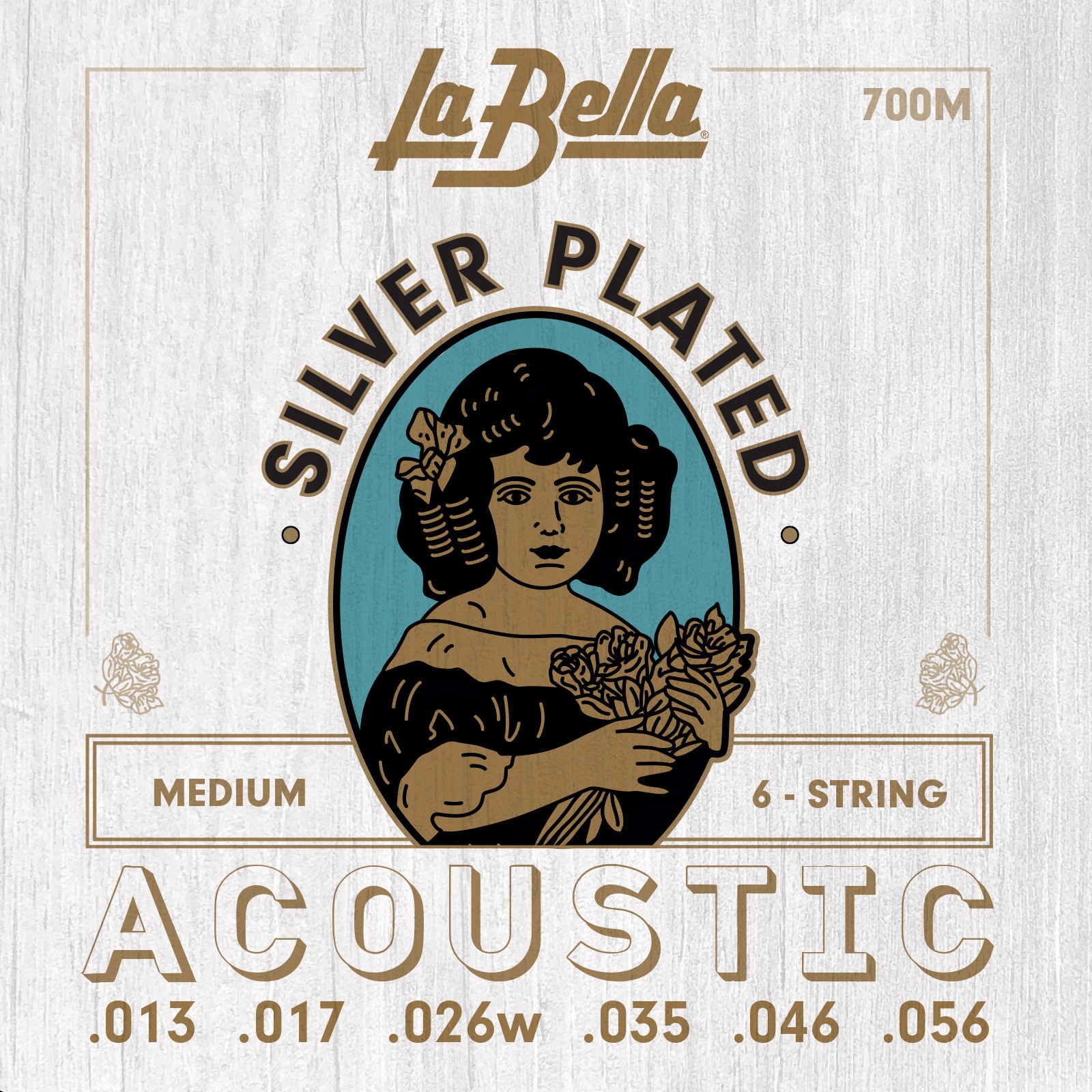 La Bella Acoustic Guitar Strings - Silver Plated