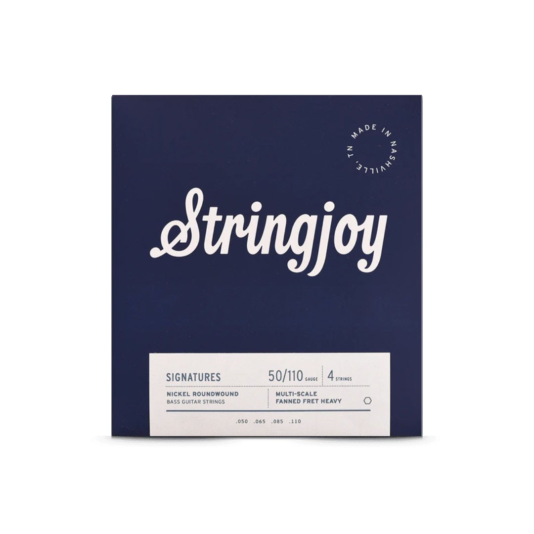 Stringjoy Signatures | Heavy Gauge (50-110) 4-String Fanned Fret Nickel Wound Bass Guitar Strings