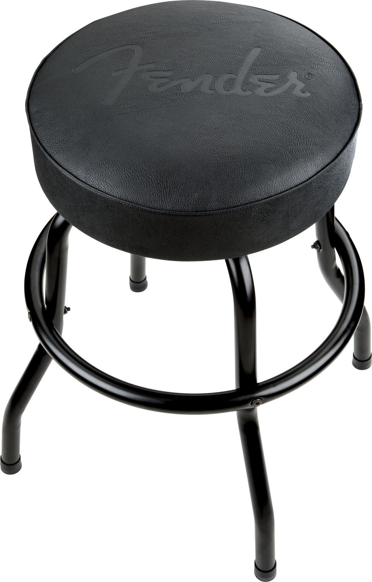 Fender Embossed Black Logo Barstool, Black/Black, 24"