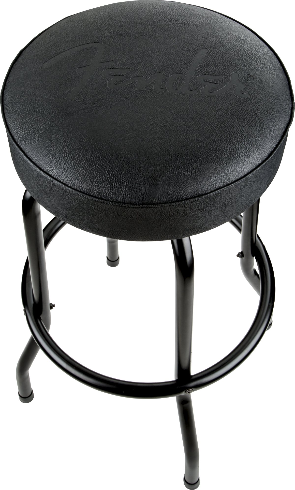 Fender Embossed Black Logo Barstool, Black/Black, 30"