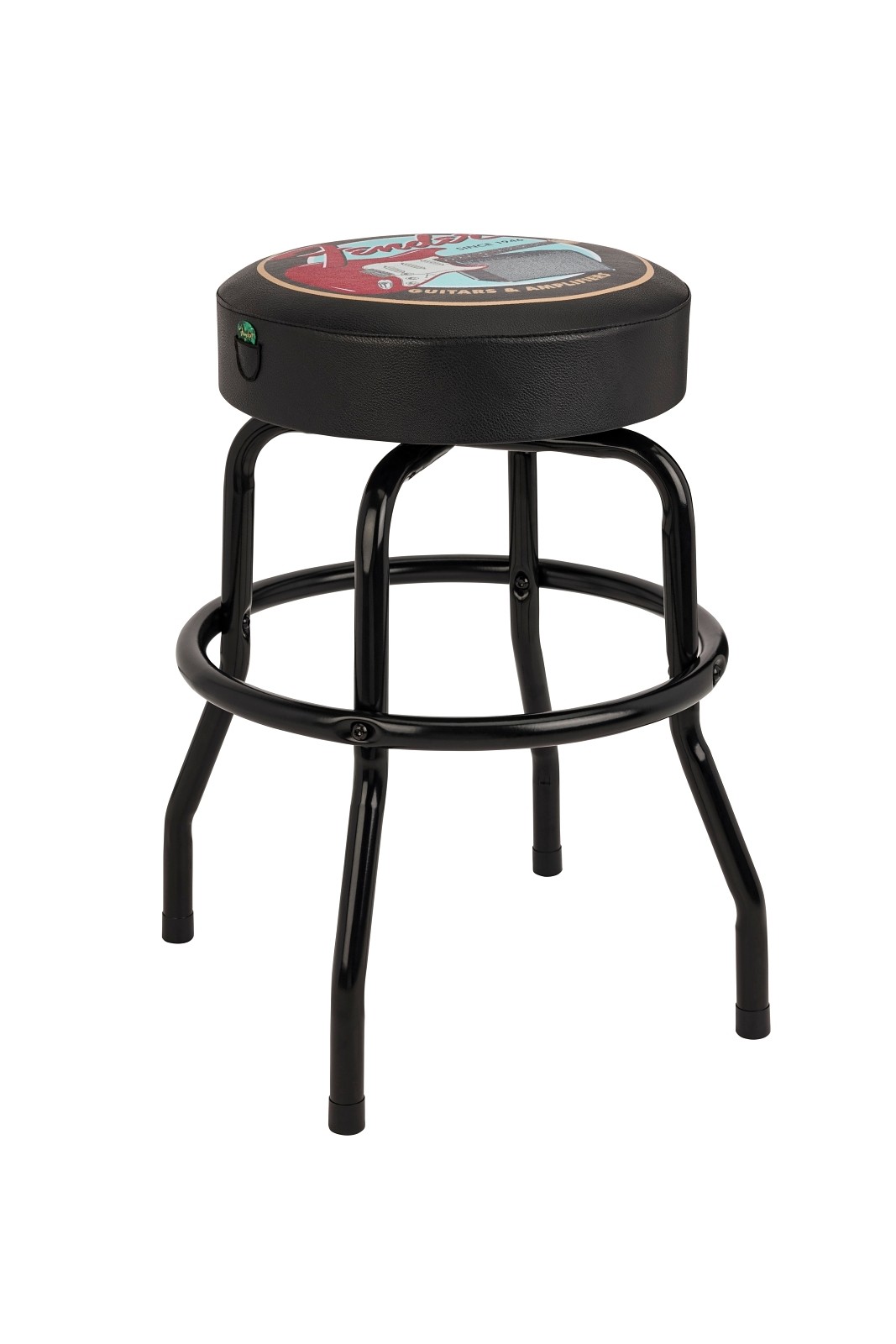 Fender Guitars & Amps Pick Pouch Barstool, Black/Black, 24"