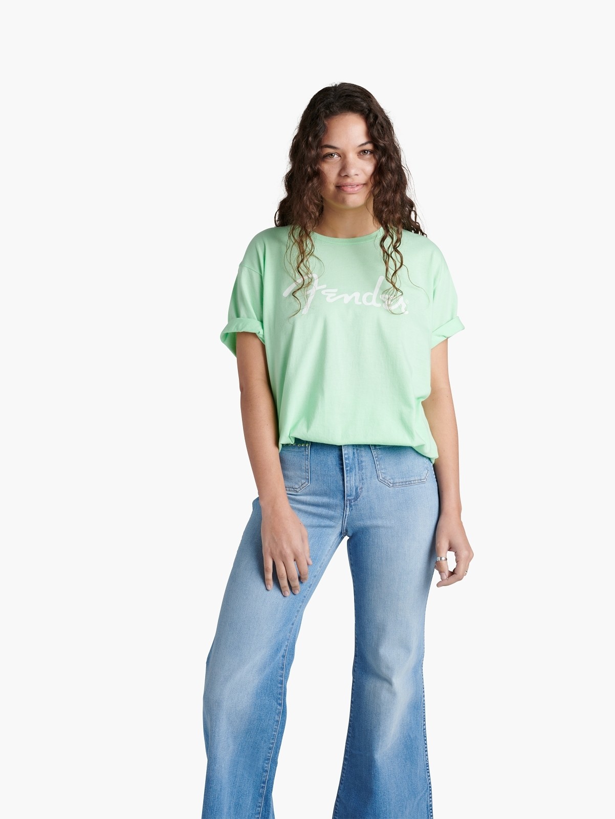 Fender Spaghetti Logo T-Shirt, Surf Green, XXL