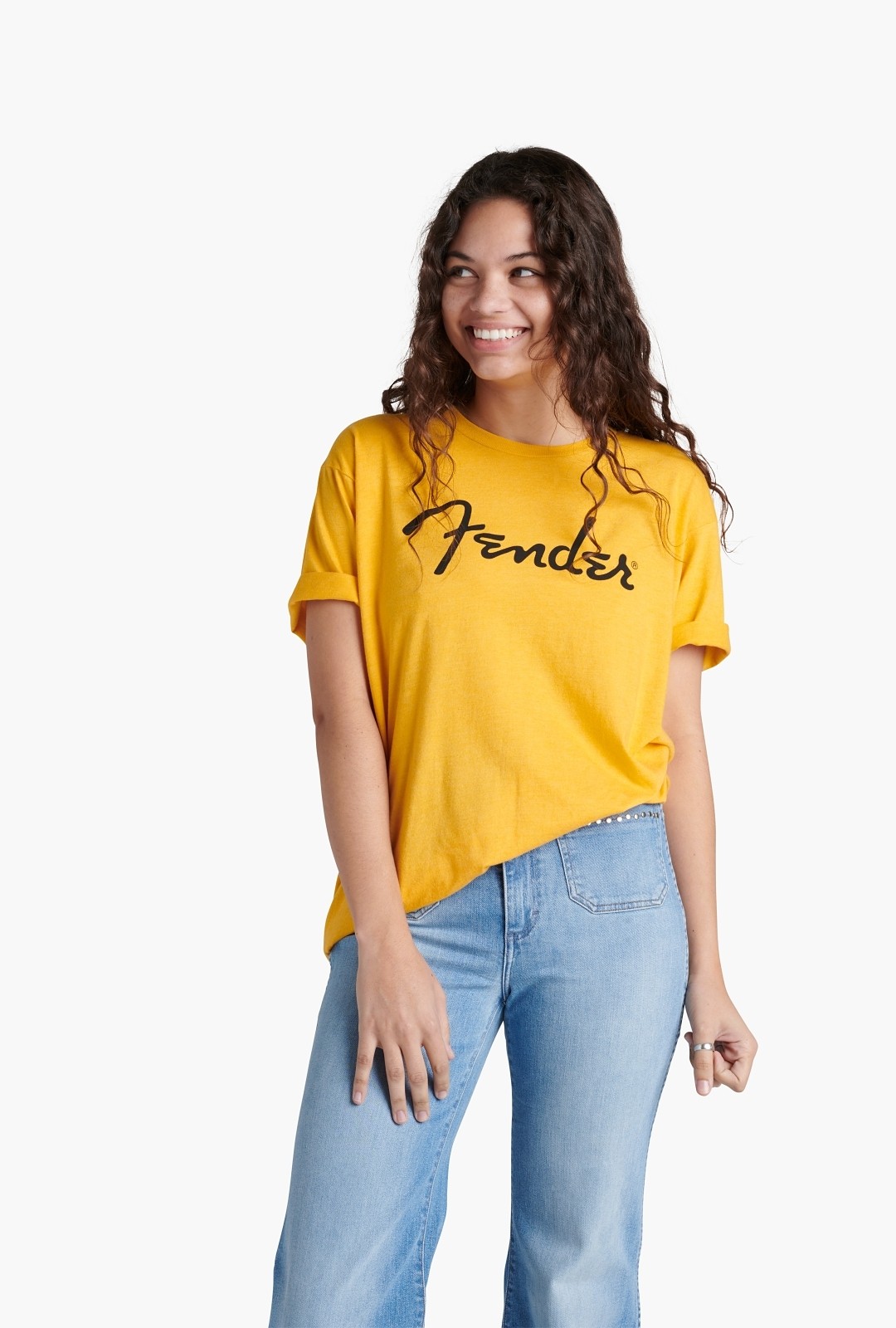 Fender Spaghetti Logo T-Shirt, Butterscotch Blonde, XXL