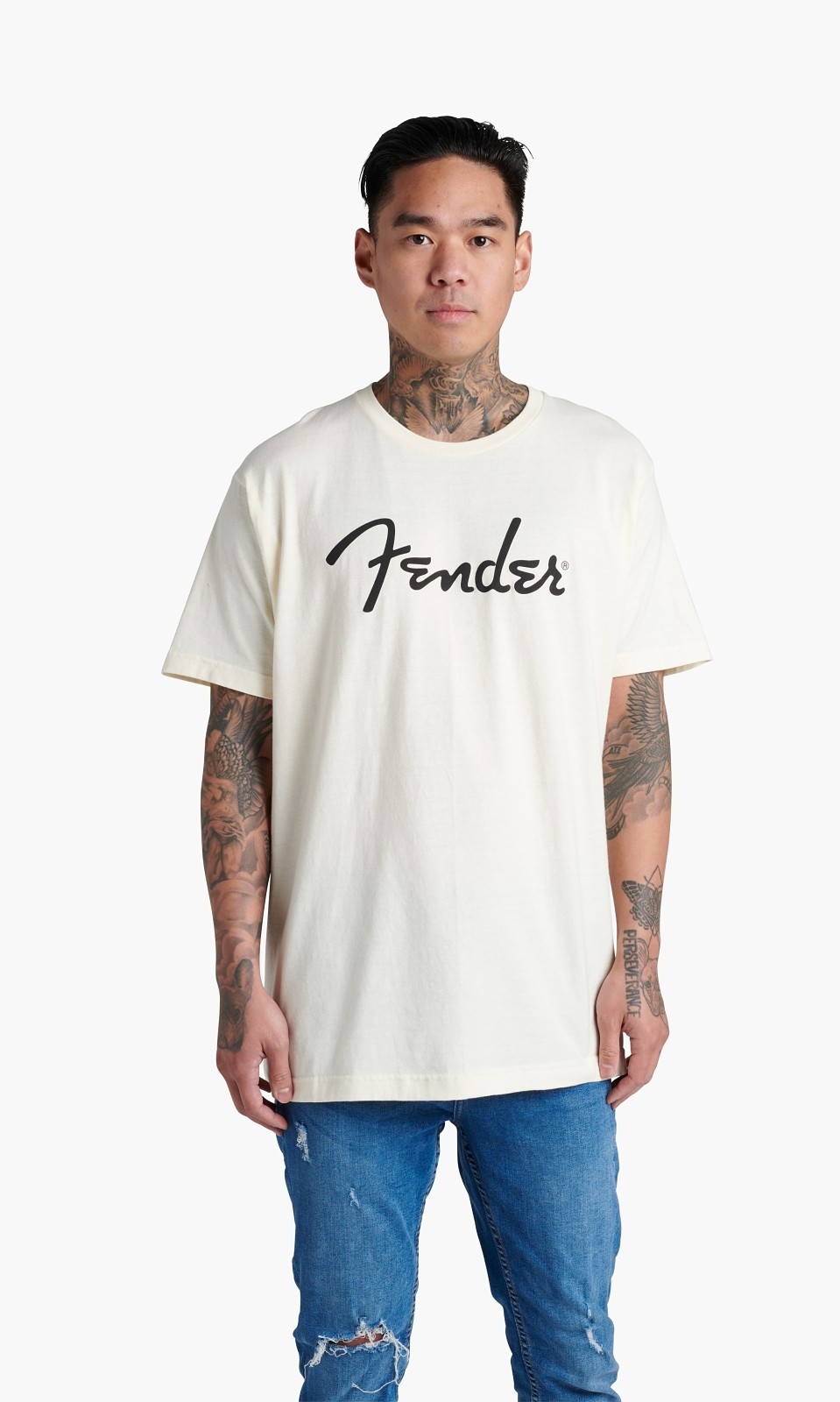 Fender Spaghetti Logo T-Shirt, Olympic White, XXL