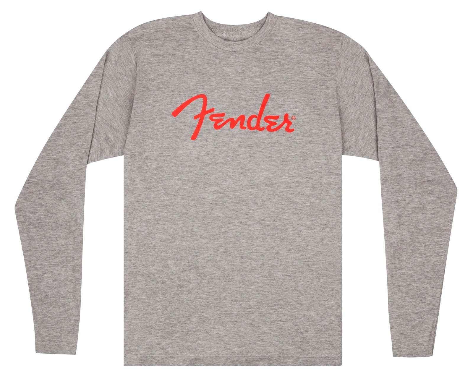 Fender Spaghetti Logo Long Sleeve T-Shirt, Heather Gray - S