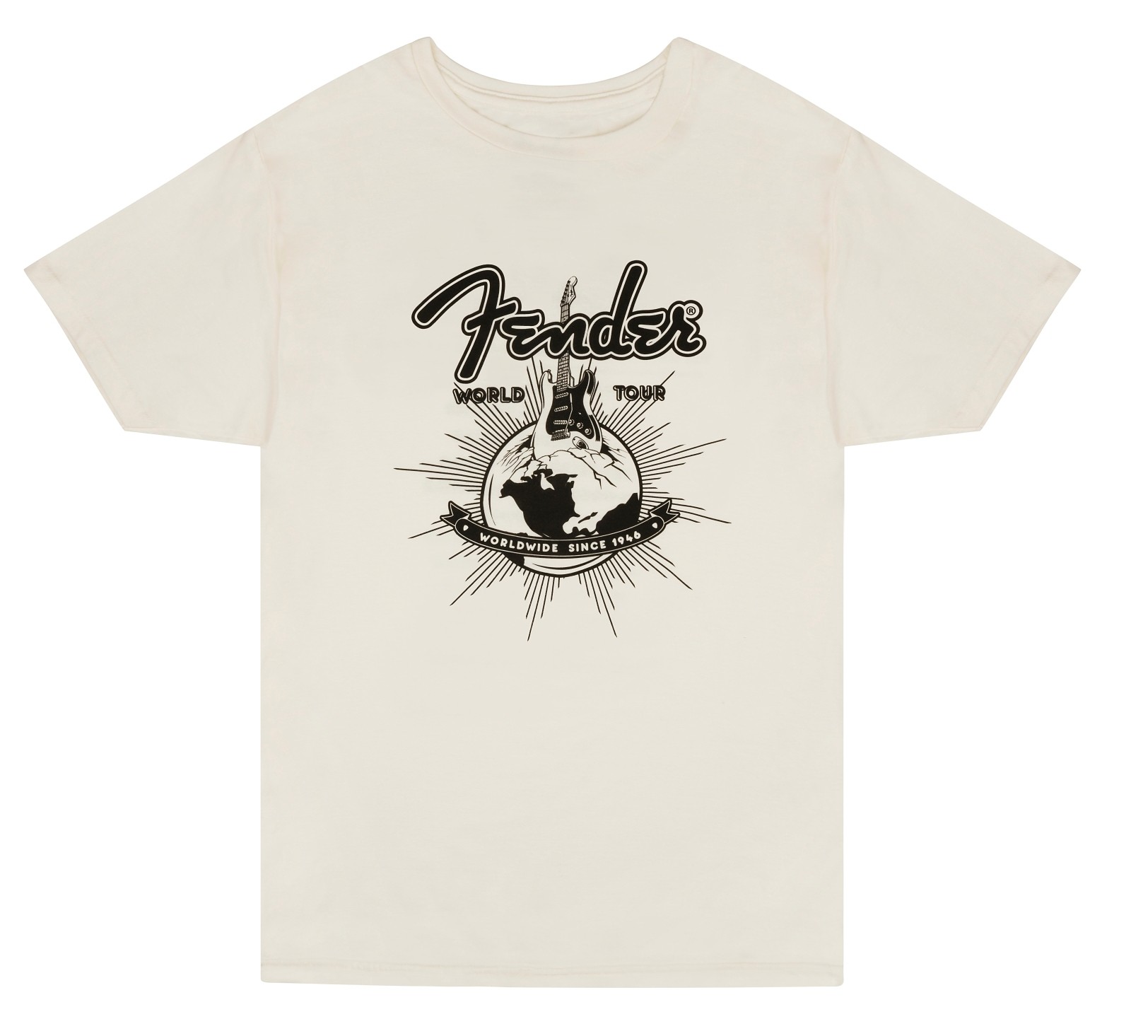 Fender World Tour T-Shirt, Vintage White - XL