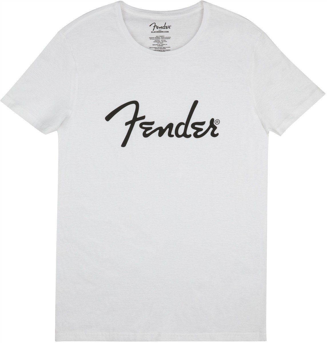 Fender Spaghetti Logo Men's T-Shirt, White - Medium