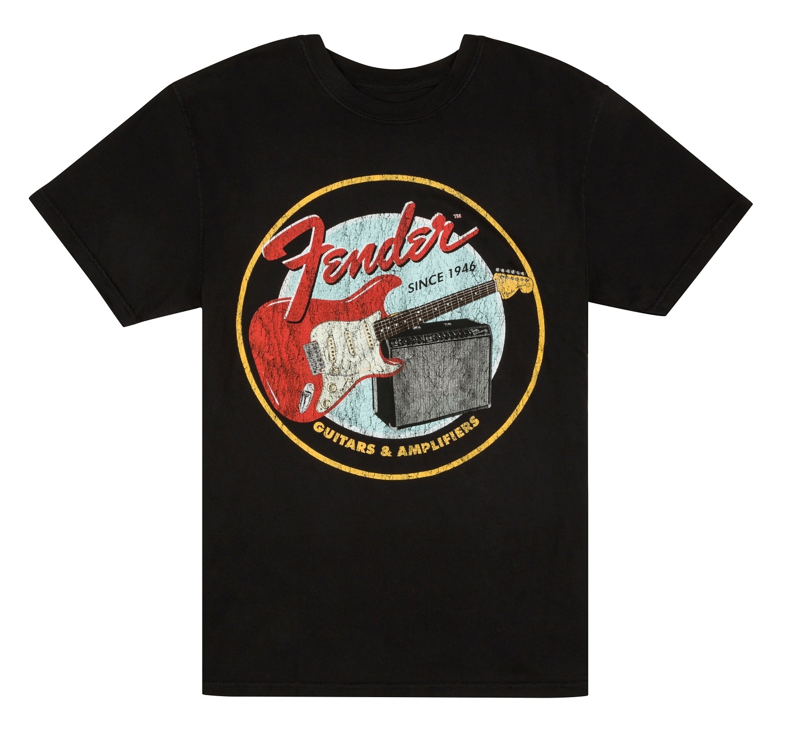 Fender 1946 Guitars & Amplifiers T-Shirt, Vintage Black - XL