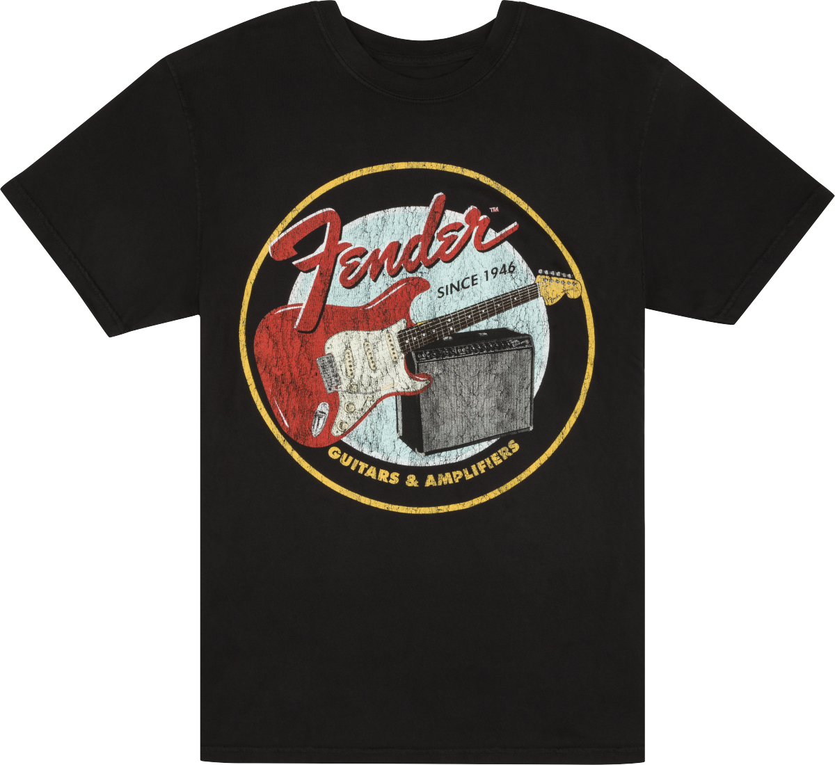 Fender 1946 Guitars & Amplifiers T-Shirt, Vintage Black, XXL