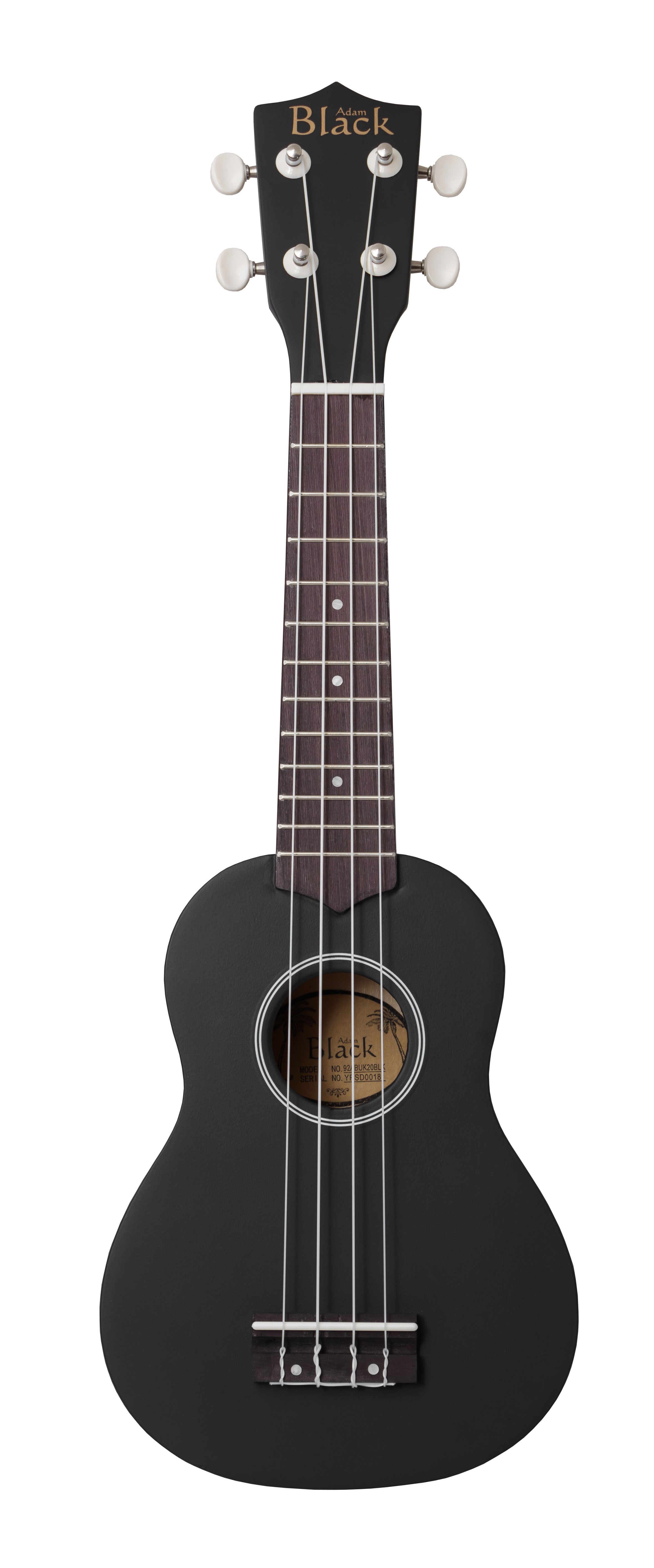 Adam Black ABUK20 Soprano Ukulele - Black