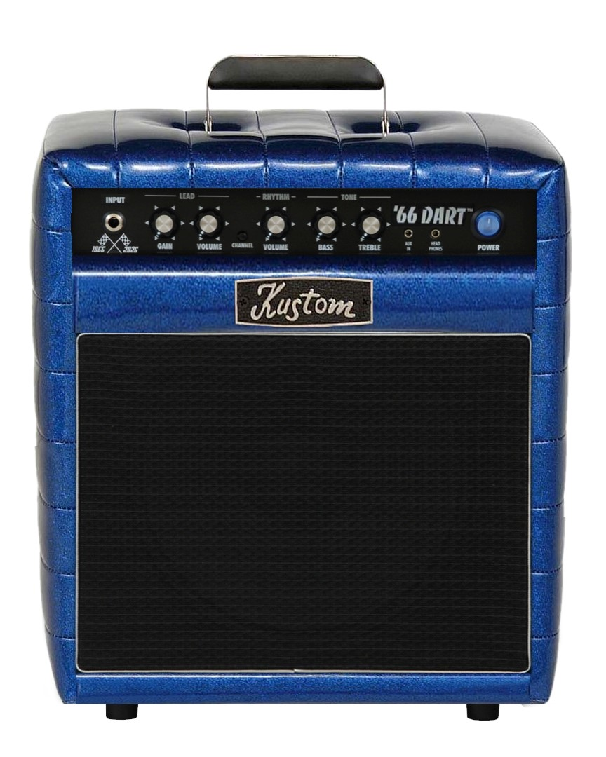 Kustom '66 Dart - 10 Watt Electric Guitar Combo Amplifier - Blue Tuck & Roll