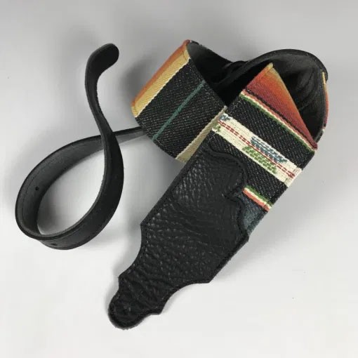 Franklin 3" Saddle Blanket Guitar Strap - Black/Black