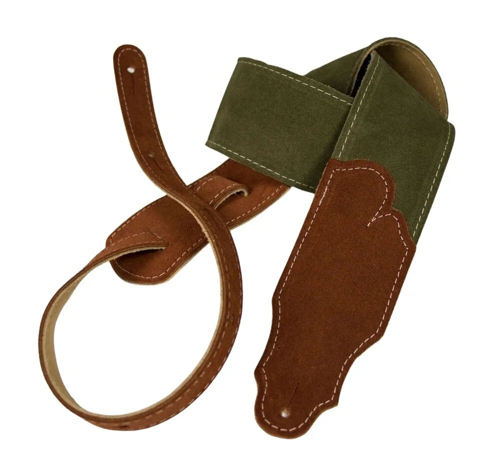Franklin 2.5" Sedona Suede Guitar Strap - Olive