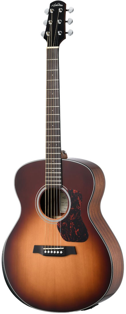 Walden G550REAB-GW Natura Solid Spruce Top Armrest Grand Auditorium Acoustic-Electric - Amber Burst Gloss Top / Open Pore