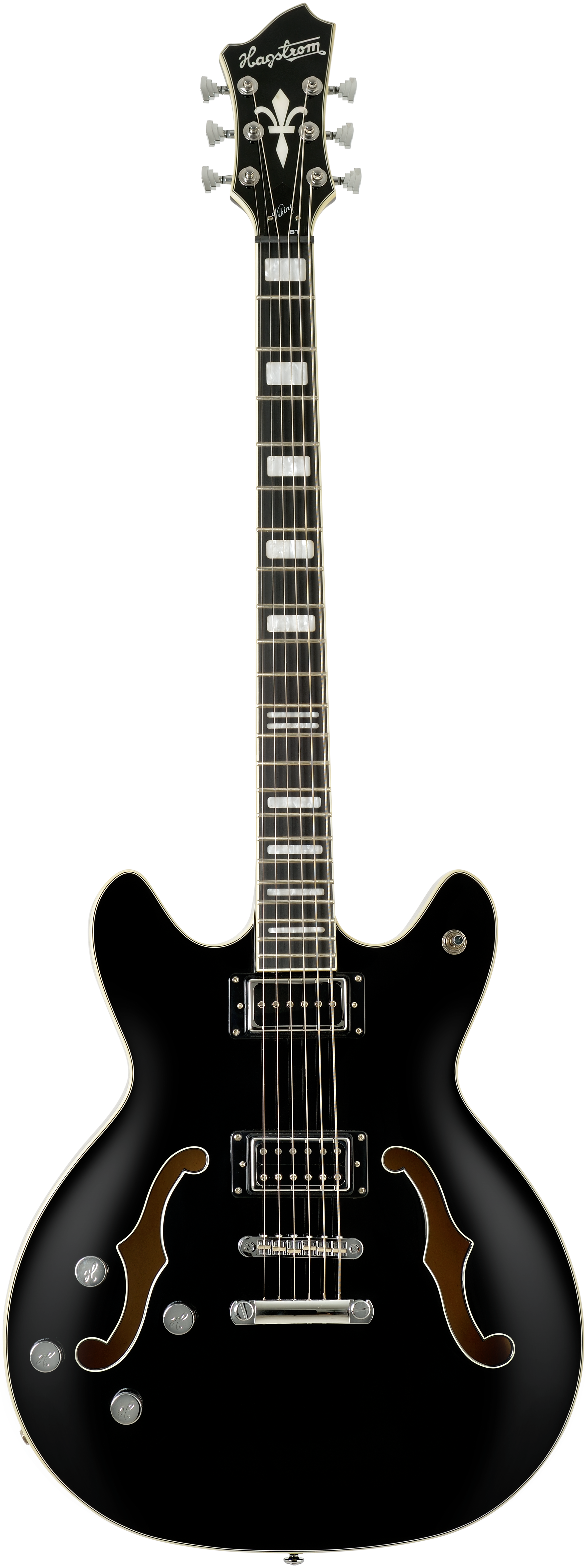 Hagstrom Viking DLX Baritone - Black Left Hand - NEW