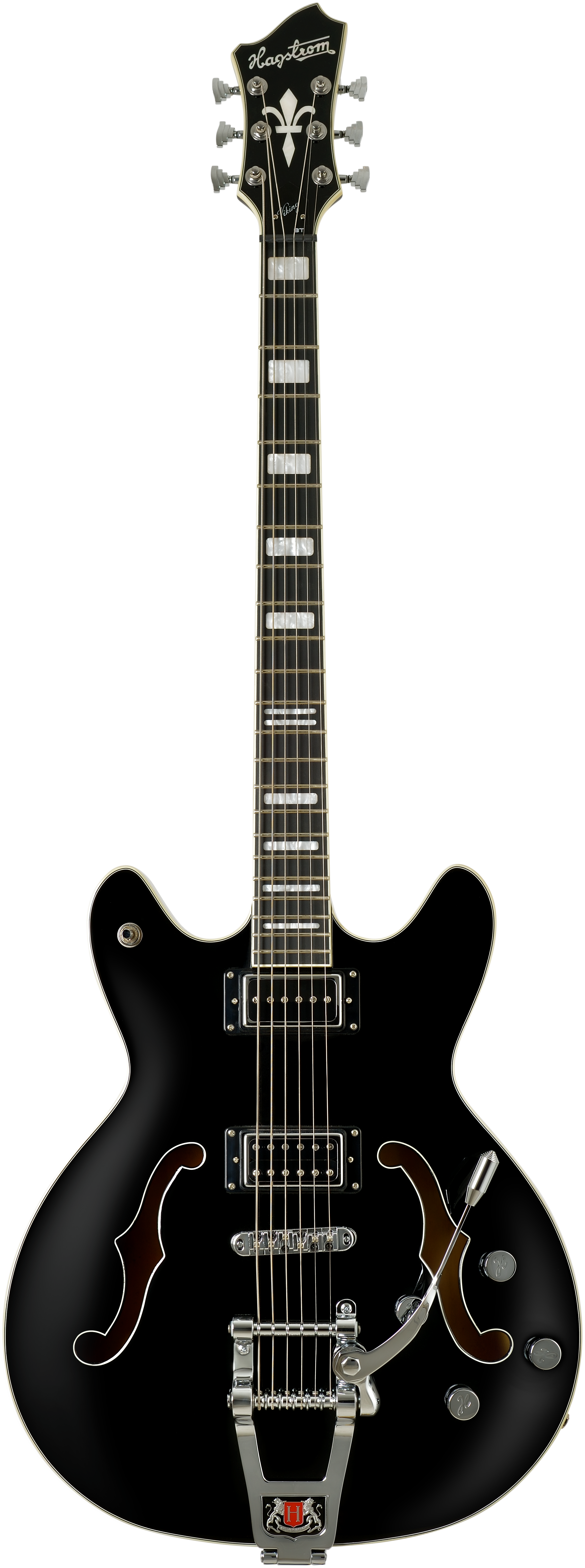 Hagstrom Tremar Viking Baritone DLX - Black - NEW