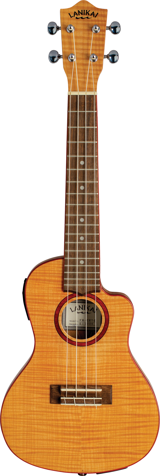 Lanikai Flame Maple FM-CETC Electric Thin Concert Ukulele
